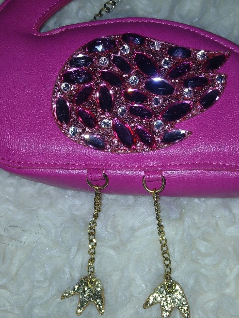 Rare Betsey Johnson Pink Flamingo Crossbody Bag - Picture 2 of 8